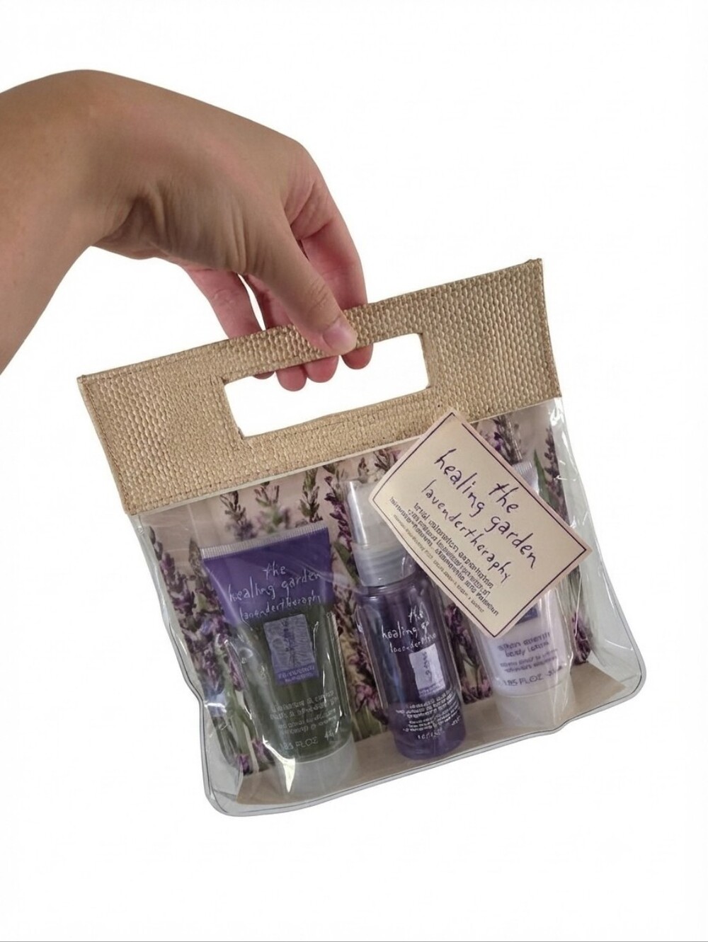 Vintage The Healing Garden Lavender Therapy Bath & Body Gift Set Bag New